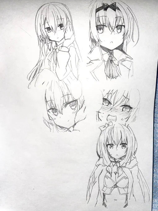 絵柄ブレて来たんで
#模写 #ありふれた 