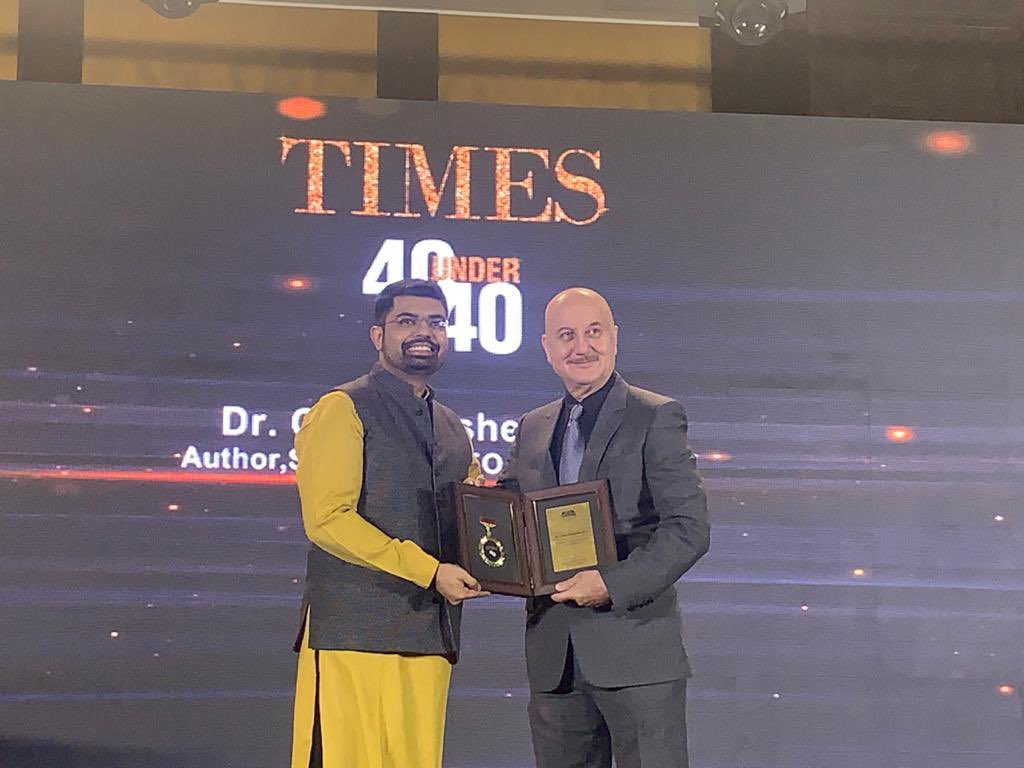 Congratulations CSK for being recognised by Times Group 40 under 40. 🎉👍🏻👏🏻