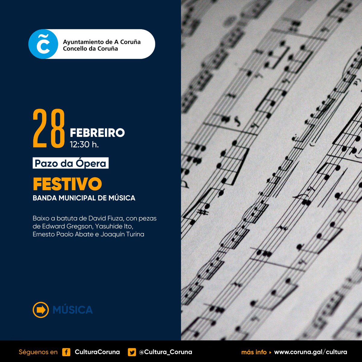 Cultura_Coruna's tweet photo. AXENDA. Hoxe, @BMMCoruna https://t.co/tBcIyxijOY