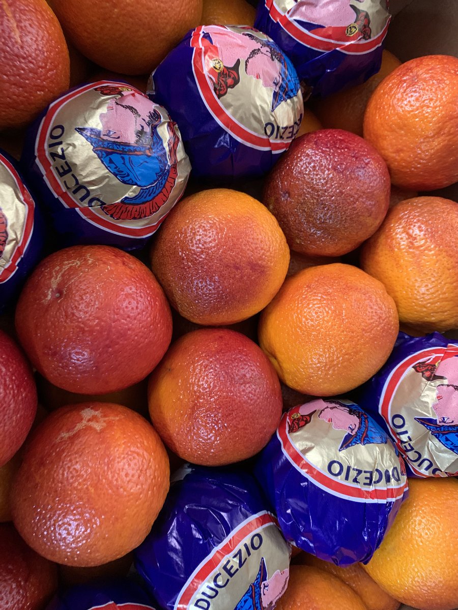 Very red delicious blood oranges in season at the moment...