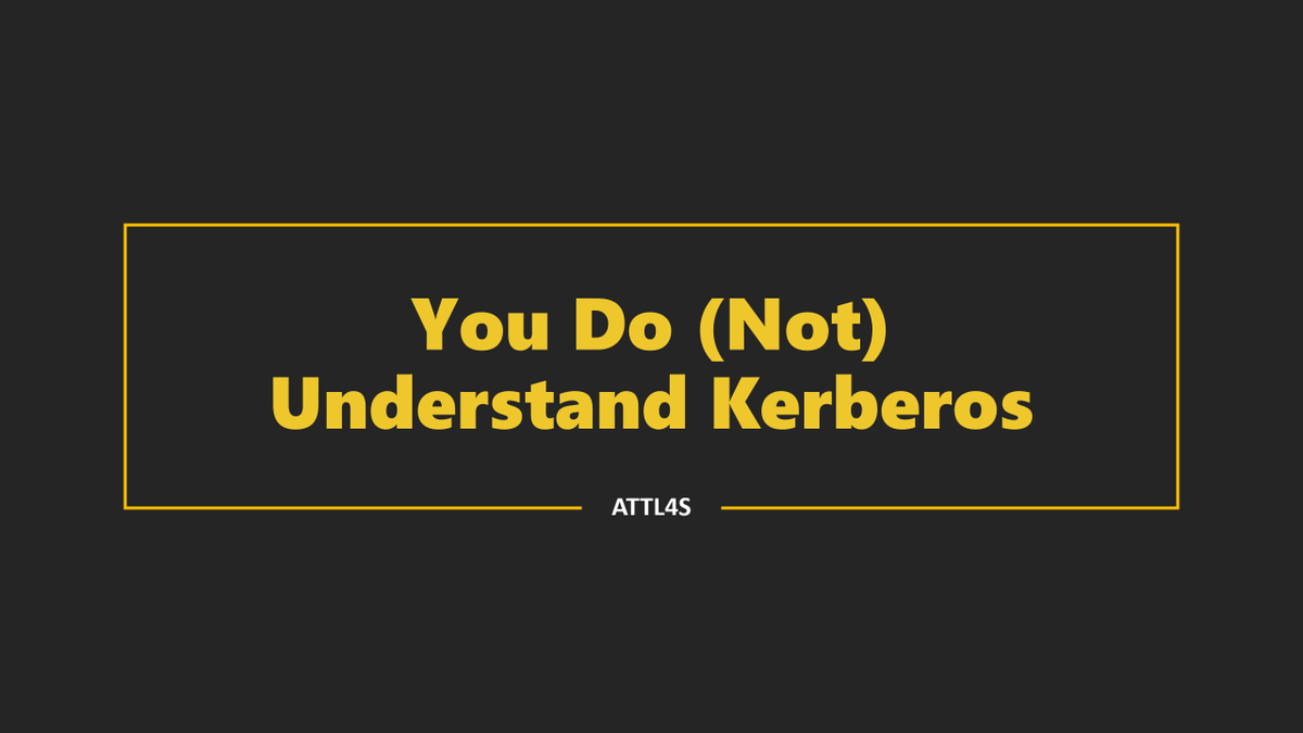 DaniLJ94's tweet photo. "You Do (Not) Understand Kerberos" - Domingo 7 de Marzo 20:00 (GMT+1)

Más importante que el CÓMO funciona... es el PORQUÉ funciona así https://t.co/YAmnGxoKtV