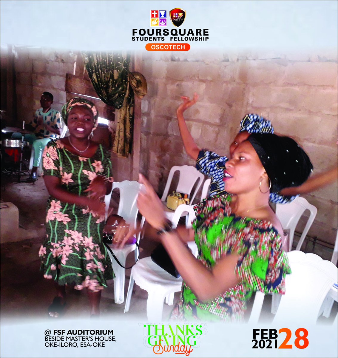 Fsf_Oscotech's tweet photo. IN HIS PRESENCE THERE IS FULLNESS OF JOY💃💃💃
#FSFOSCOTECH
#FSFOAU
#NAFFS_NG
#FGCYABA https://t.co/KpEDijZxZL