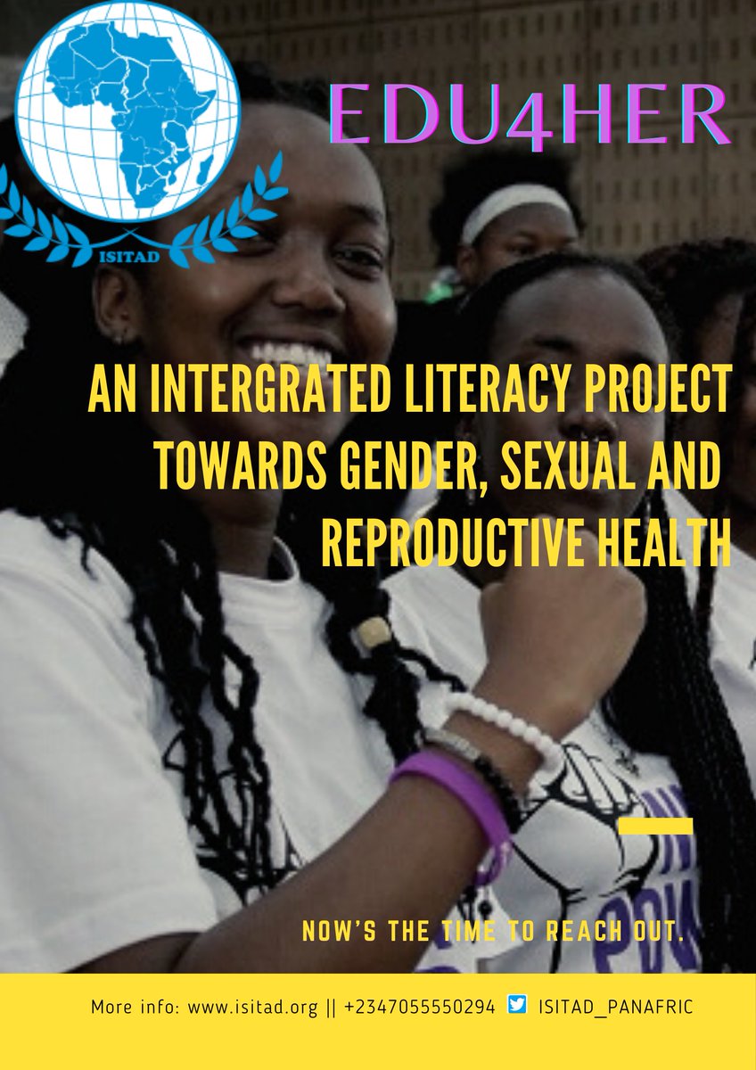 ISITAD_PANAFRIC's tweet photo. Through our Intergrated literacy on Gender, Sexual &amp; Reproductive health project in Africa, we hope to prevent forms of #GenderBasedViolences (GBV) of young girls (9-19yrs) in Secondary Schools; Promoting educational reforms #Edu4Her #MaskedNotMuted @SDGaction @EduCannotWait https://t.co/LtJgvrjeUl