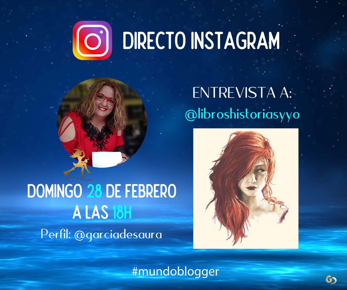 GarciadeSaura's tweet photo. Os esperamos esta tarde en #Instagram
#mundoblogger #blogueras #entrevista https://t.co/4uPKmWuzYv