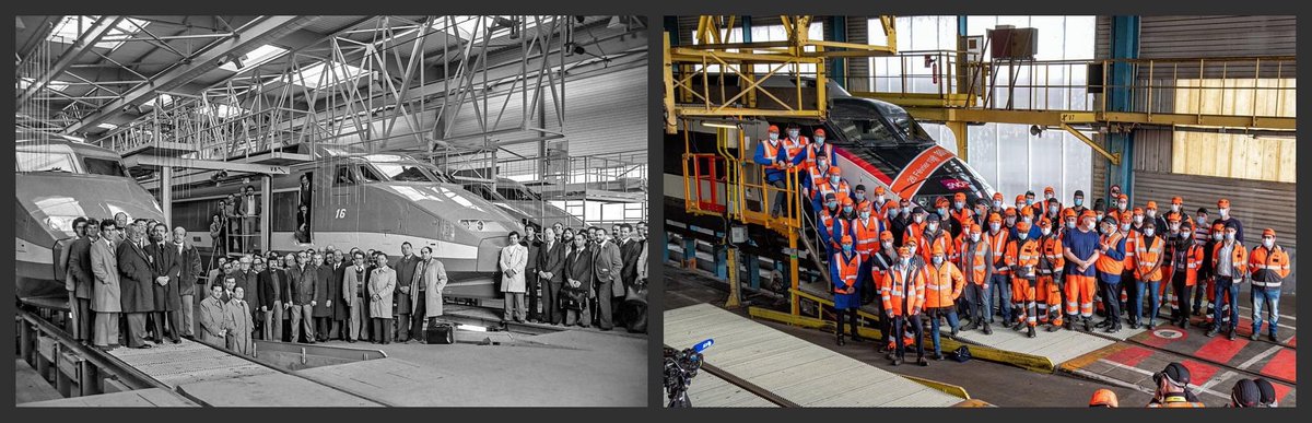 #40ansTGV Même lieu, même rame 16. Les années passent, l’émotion et la fierté sont intemporelles ...🚄 💨🇫🇷 #operationTGV100 📸: JM Frybourg