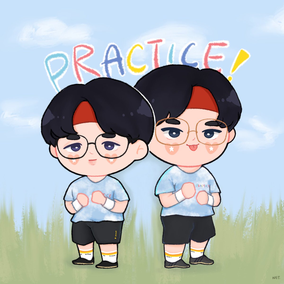 NET_LING2's tweet image. PRACTICE OR WE WE WILL WHOOP YOU 😏 
.
#TwoSetViolin #EddyChen #BrettYang #twosetviolinfanart