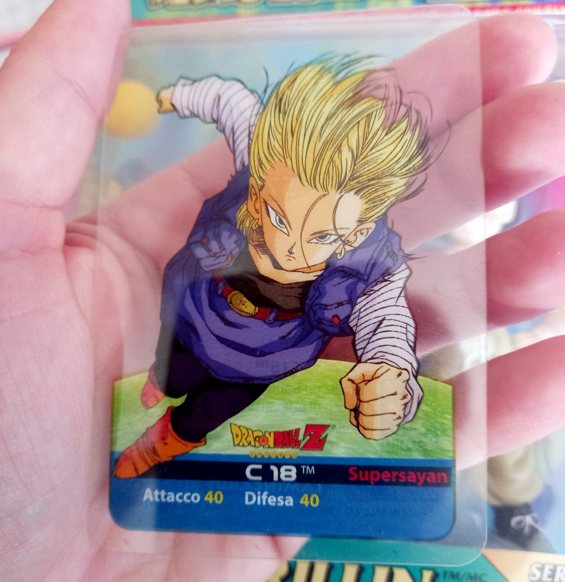GtScrapbook's tweet photo. Part2
Laminated Cards were the HOT stuff years and years ago. Apparently I'm the proud owner of Super Saiyan Android 18!
#Collectibles #printerror #android18 #dbz https://t.co/OZiJJuuIVj