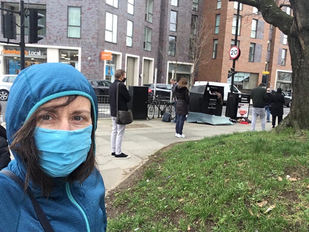 JenAndersonFCDO's tweet photo. Surprised how emotional I felt to be in the queue waiting for my Covid vaccine on a chilly London morning - and for no better reason than I am the right age and next in line. All 💪💪to our wonderful NHS and their band of volunteers 🌈💙 https://t.co/jO73C0P3Qq