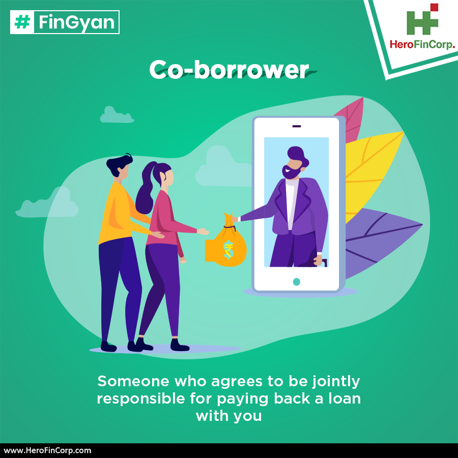 HeroFinCorpLtd's tweet photo. A co-borrower is someone who shares equal liability for repaying a loan with another person.
#FinGyan #HeroFinCorp #loanterminology #Finance #LoanTerm #Loan #CreditAnalysis https://t.co/HB785PUS5j