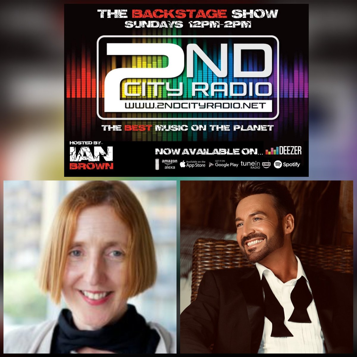 Theatreluvvie's tweet photo. Busy programme today from 12pm #Backstage @SECONDCITYRADIO 
My guests are @JordanAdams #MaggieClark @WWconsortium plus a brand new track from "Zambezi's Dream" courtesy of writer @mikew77 and singer @CarrieCamCooper 
Join me here https://t.co/X8gBd9Mqb3
#theatre @chloenelkin https://t.co/wjQEdWSJvp