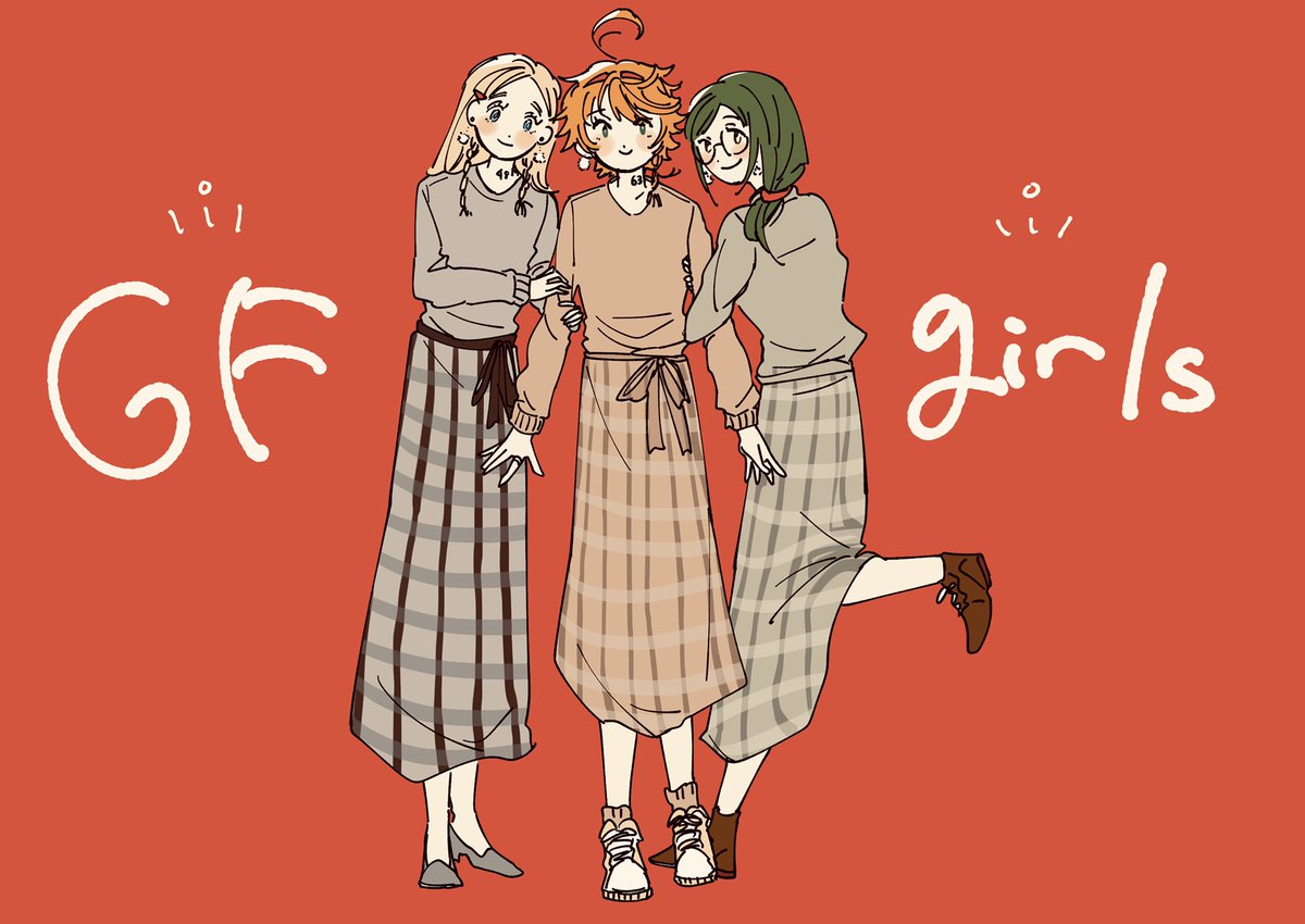 約ネバ女子ズ どりみのイラスト