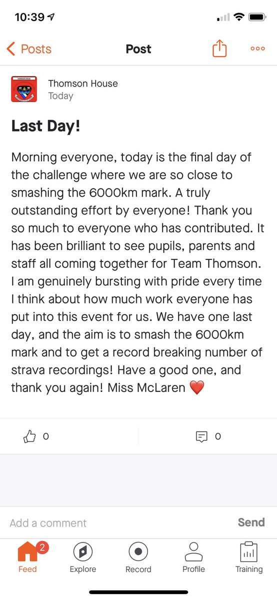 MissMcLaren_BA's tweet photo. @thomsonhouse_ba please read and get logging your activities on strava!! https://t.co/rNANXjh22a