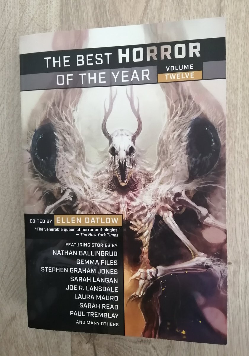 56. "A Song for Wounded Mouths" by Kristi Demeester collected in THE BEST HORROR OF THE YEAR: VOLUME TWELVE.Available online from  @Pseudopod_org https://pseudopod.org/2019/03/29/pseudopod-641-ar5-a-song-for-wounded-mouths/