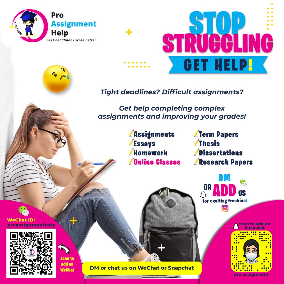 ProAssignmentH1's tweet image. We understand how important is for you as a student to get the right kind of help. Never having a worry about low grades, plagiarism or impending deadlines. That’s why we built Pro Assignment Help.

#assignment #assignmenthelp #essay #essayhelp #onlineclass