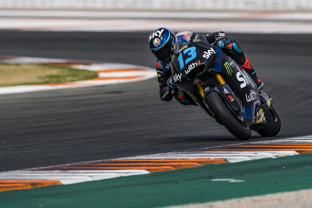 VR46RacingTeam's tweet photo. 📝 Studying, learning and riding fast. 

Look straight and focus on the future: in exactly 1️⃣ month a new chapter will begin 🎯🇶🇦

#SkyVR46 #Moto2 @MotoGP https://t.co/Jfgiv5h3iW