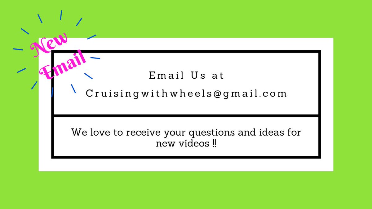 cruisingwithwhe's tweet photo. ATTENTION SUPER CRUISERS
Our email address has changed. Please update your contact list and send all future correspondence to cruisingwithwheels@GMAIL.COM !! We thank you for your understanding.
#newemail #update #CWW https://t.co/HdyTIfWNME