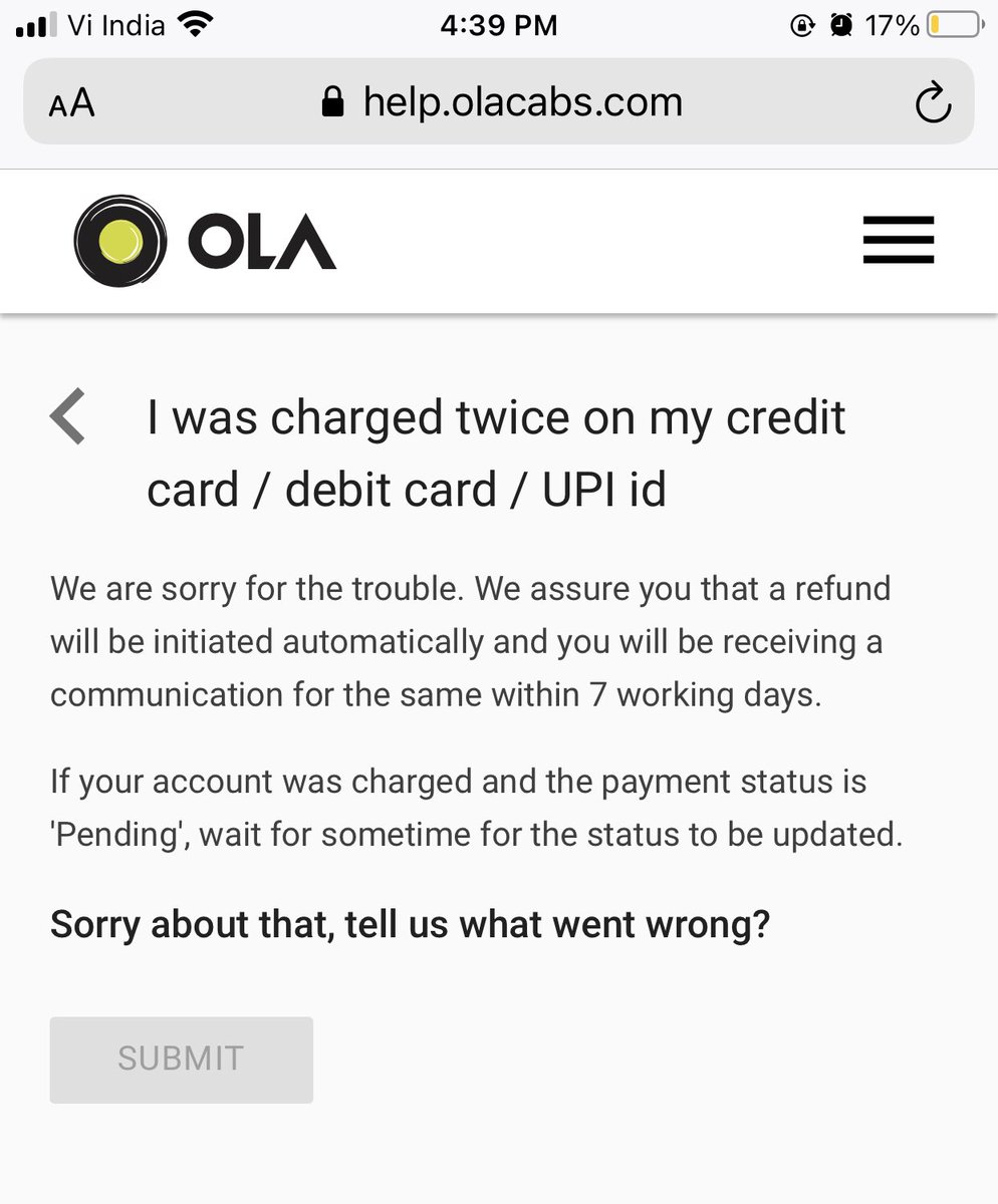 VdSanghavi's tweet photo. @Olacabs How do I get in touch with customer care? Your Ola help is not serving my query. How do I tell you what’s wrong? Where do I enter the query?
#badux #needhelp https://t.co/9pPbf5Ib0i