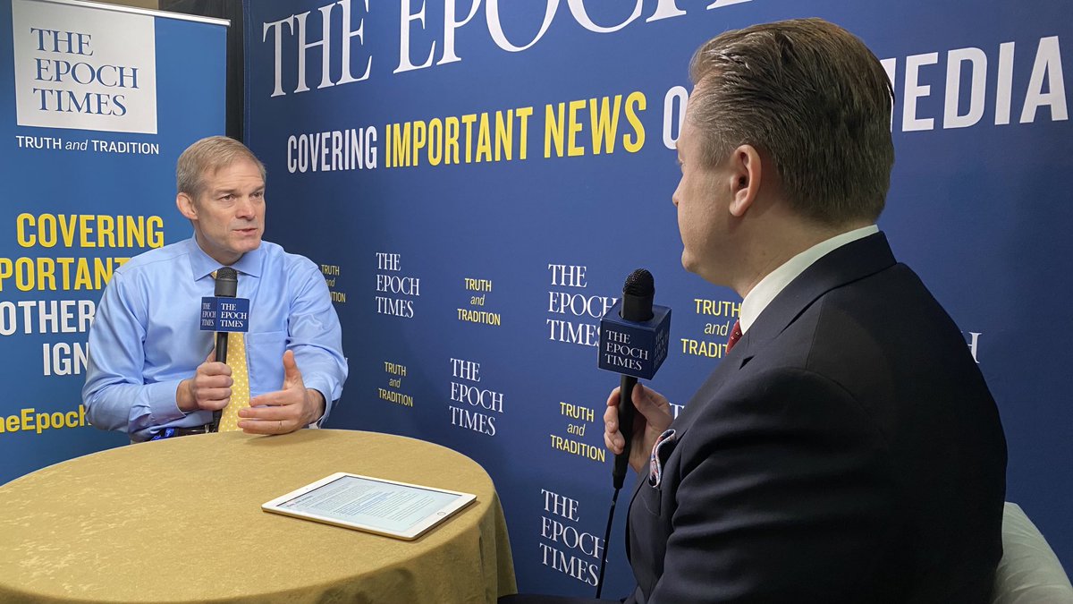 Full interview coming tonight with ⁦@Jim_Jordan⁩! Stay tuned!