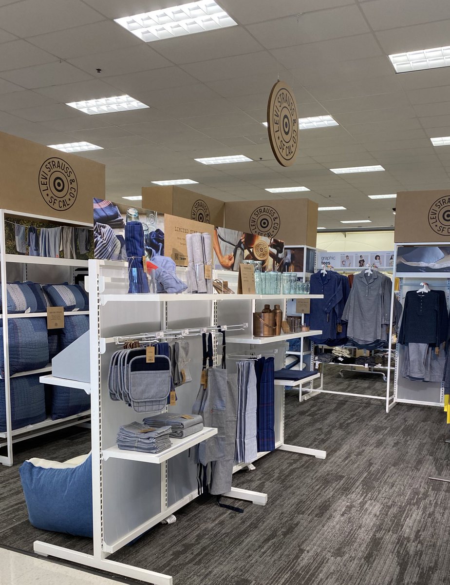 HillcrestTarget's tweet photo. #T2203 welcomes #LevisxTarget ! Shout out to our amazing team that helped bring this to life! Home decor, pjs for the whole family and even denim jackets for your pups πΆ https://t.co/ZJPQG8lc5w