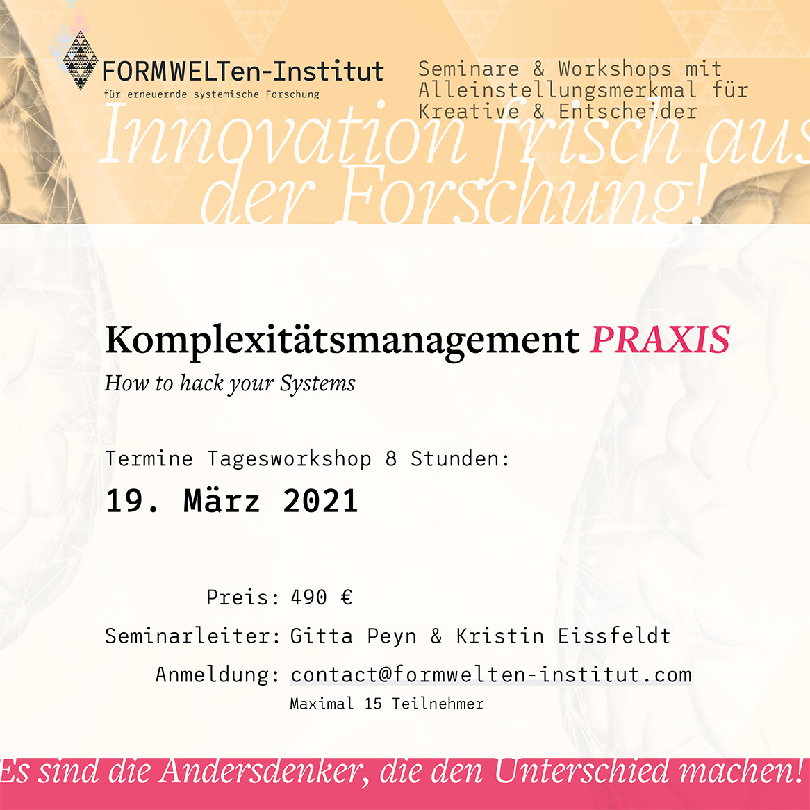 PeynGitta's tweet photo. #LetsRockComplexity
Am 19. März ist es wieder soweit: #Komplexitätsmanagement Praxis. Dazu: Schnelle Grids, um die Funktionalität von Methoden, Modellen und Maßnahmen zu bewerten. Komplexitätsmanagementfähigkeiten individuell und sozial einschätzen und zielgerichtet steigern. https://t.co/EdAWjx0Ckh