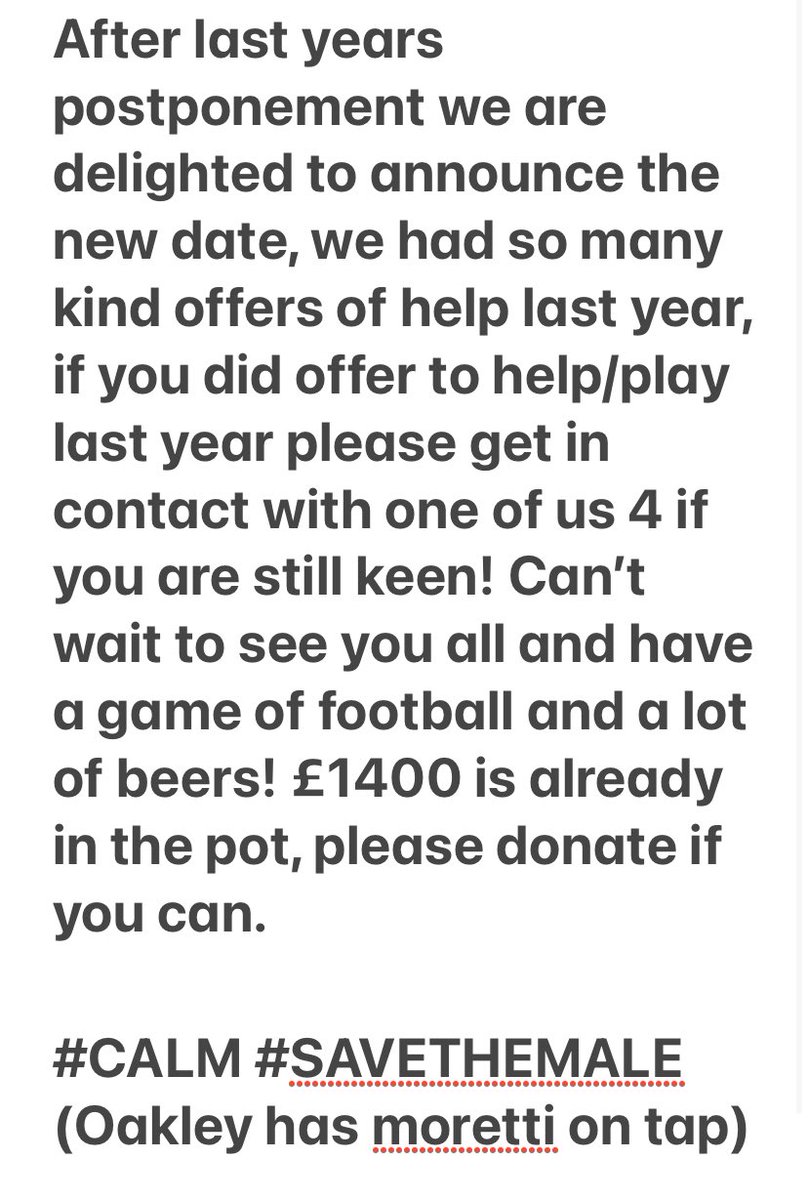 CALM charity game 💙 tweet media