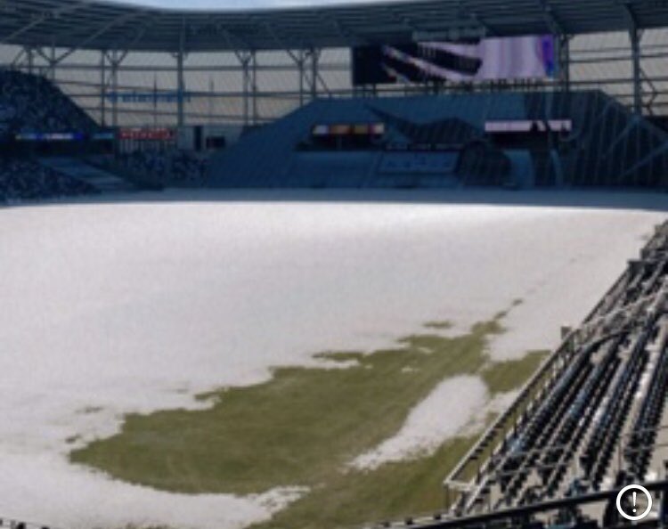 Photo: While Minnesota has been a snow-globe on Sunday, it’s worth pointing out Allianz Field in St. Paul had patch of grass on Saturday.
Spring is coming, and so are #Loons. https://t.co/mGvuW1v56F