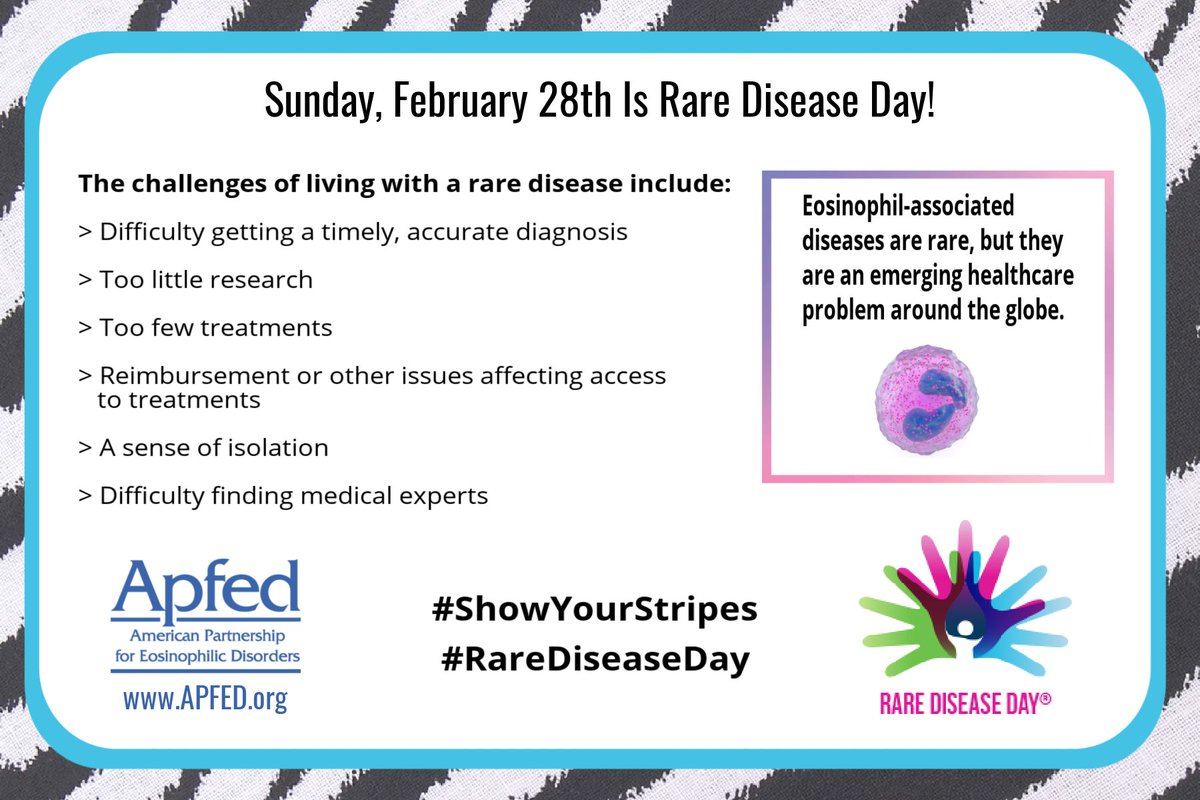 It’s #RareDiseaseDay! #ShowYourStripes and let's unite to raise awareness of the challenges of living with a rare disease! #EosAware