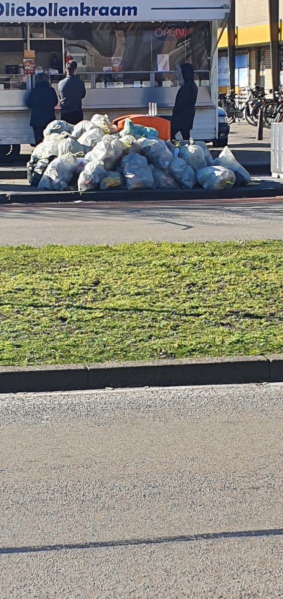 jansmt's tweet image. Te triest voor woorden.
Zaltbommelseweg op zondag. 
Voor wie het niet weet de gemeente haalt plastic gewoon op.
