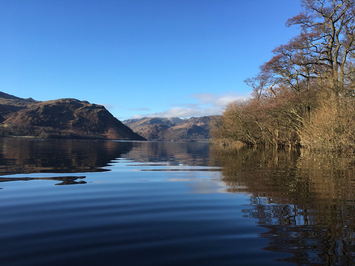 Pammy_T1's tweet photo. It was a lovely morning for a swim #Ullswater https://t.co/F6BIRcrs2X