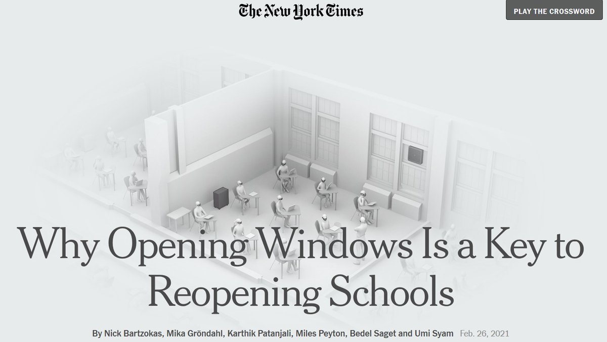 Want to know how to achieve >99% exposure reduction in schools and any other indoor environment? 

--> better masks + better ventilation/filtration

I've had the extraordinary privilege to work with the <a href="/nytimes/">The New York Times</a> team on these two pieces. See for yourself how these work...

1/3