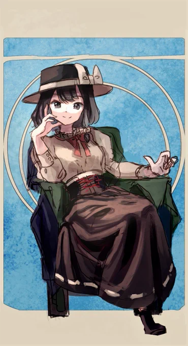 これは練習で書いてみた蓮子ちゃん 