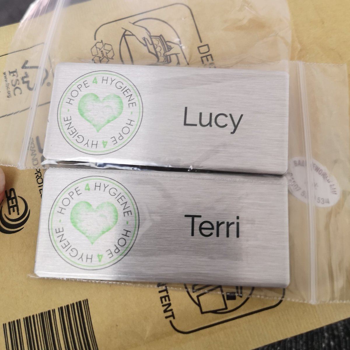 We love our new ID badges 💚

#LocalCharity #Teesside #Charityonteesside #hope4hygiene #hygienepoverty