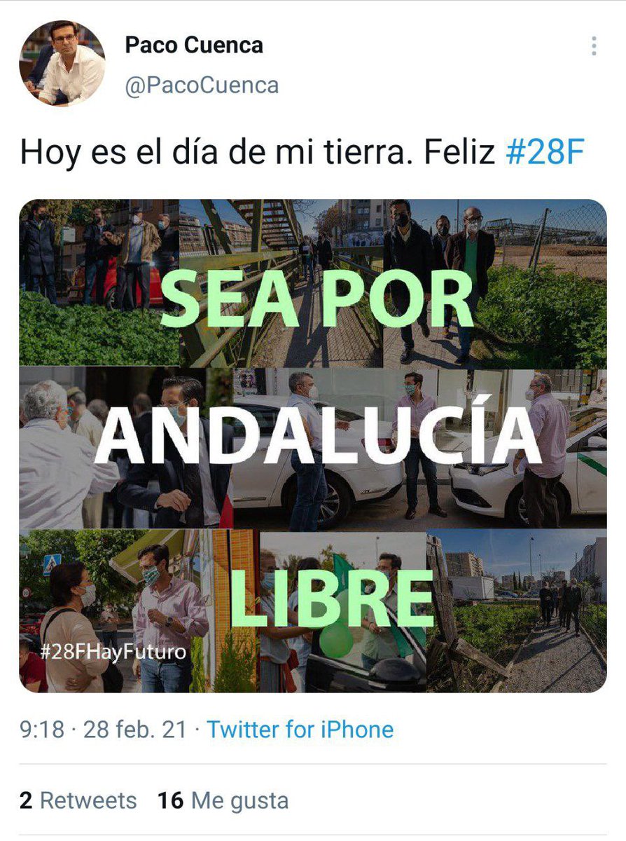 ¿¿Es tu tierra o eres tú lo único en la tierra?? Andalucía y Paco, Paco y Andalucía, tanto monta, monta tanto. #28f #DiaDeAndalucia #diadenarciso