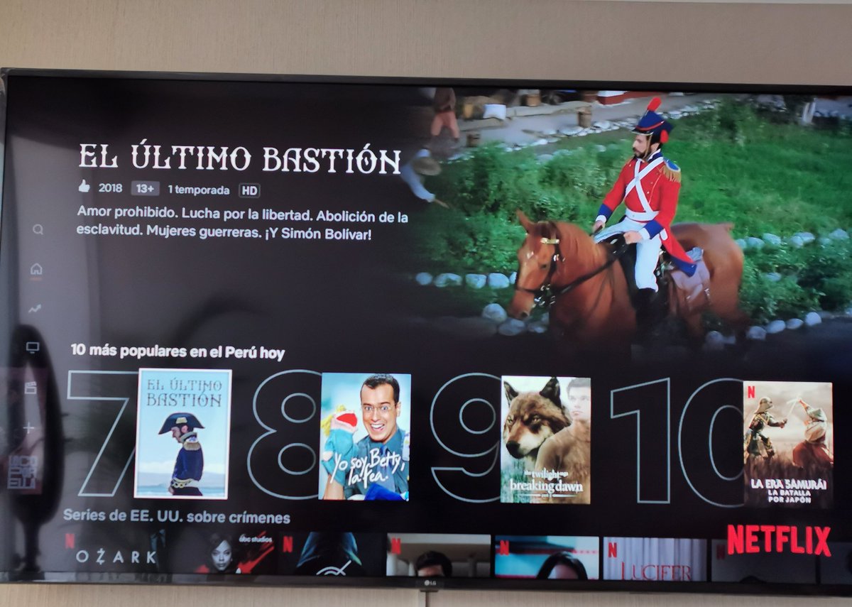 Gracias a todo el Perú ❤️ #ElÚltimoBastión esta en el top 4 en las series más vistas y en el  top 7 a nivel de todo en Perú