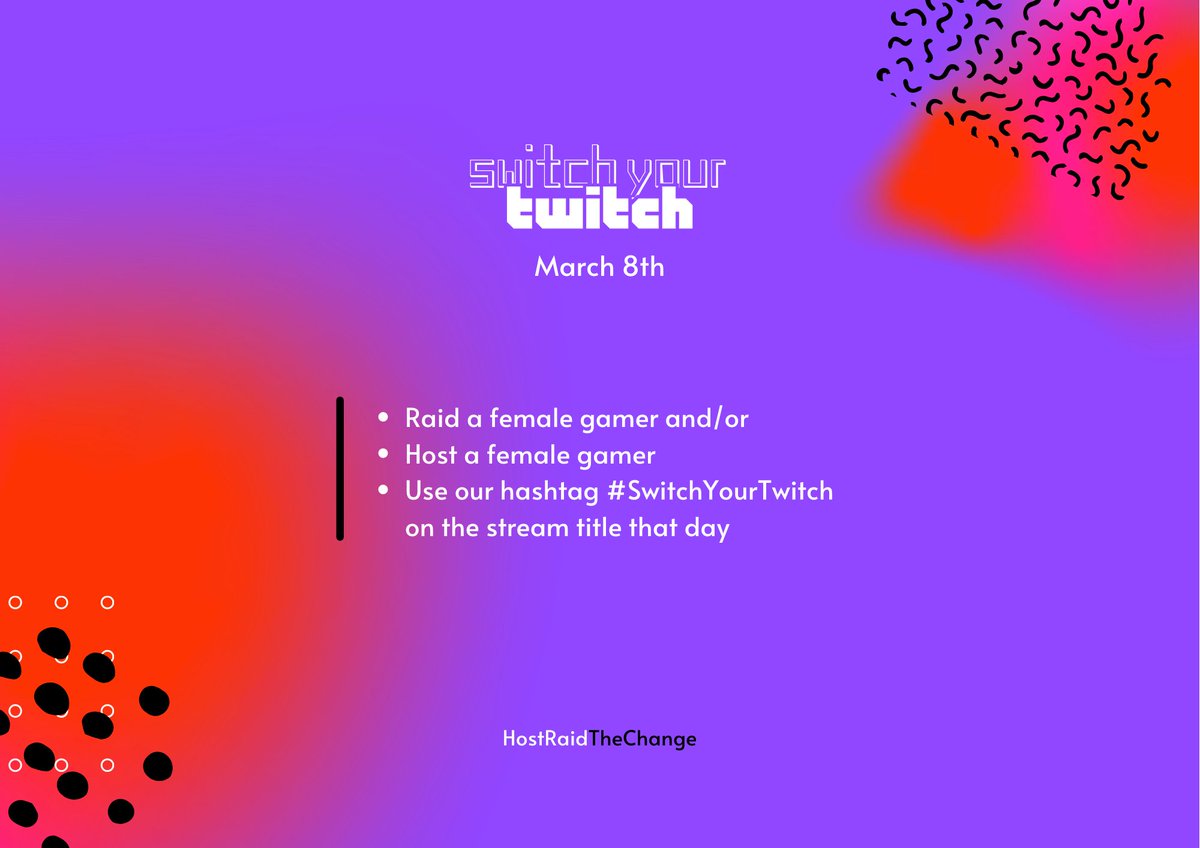 SwitchUrTwitch's tweet photo. #SwitchyourTwitch: una iniciativa de cara al Día de la Mujer cuyo objetivo es darle más visibilidad al colectivo femenino en el mundo de los videojuegos / ENG: An initiative for Women's Day created to provide more visibility to the female collective inside the gaming world. https://t.co/k6O1Ne2L4K
