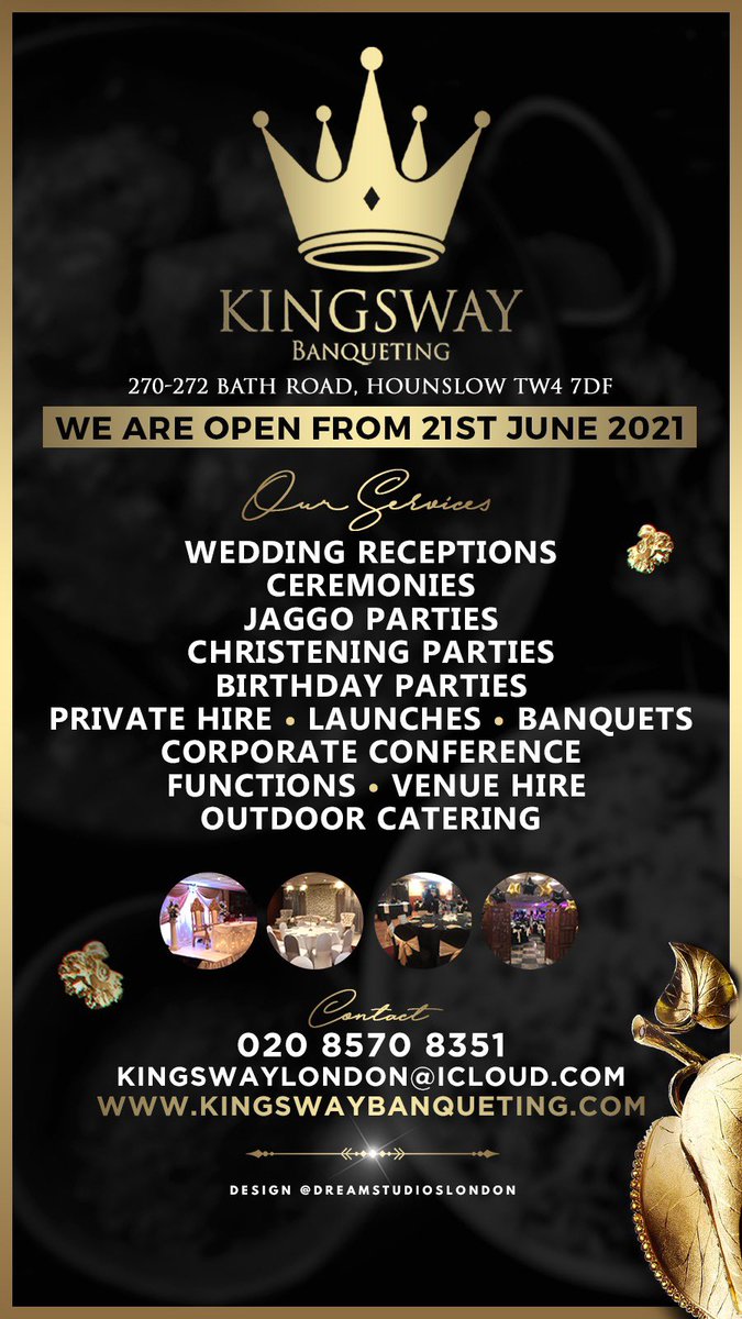 Now taking bookings... #kingswaybanqueting #hounslow #partyvenue