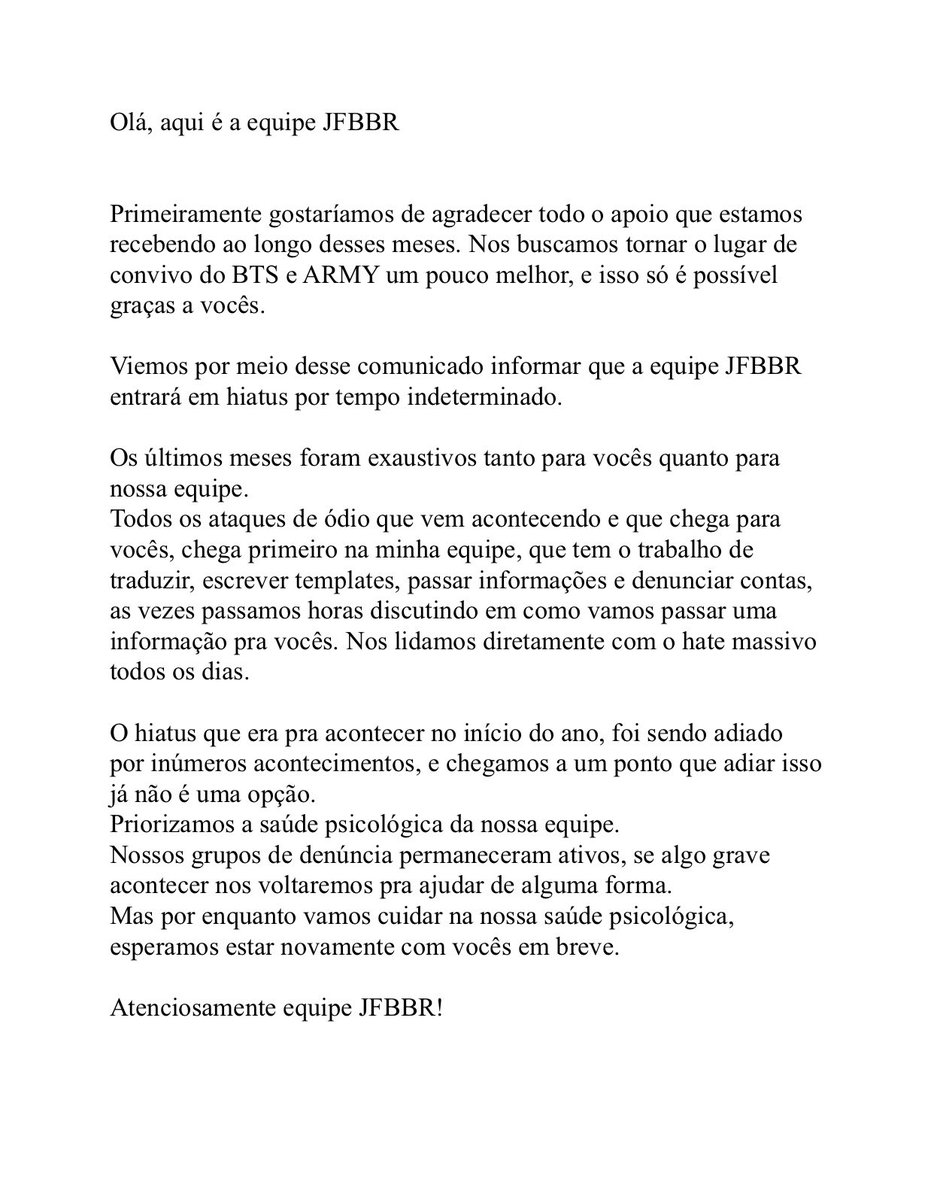 COMUNICADO: