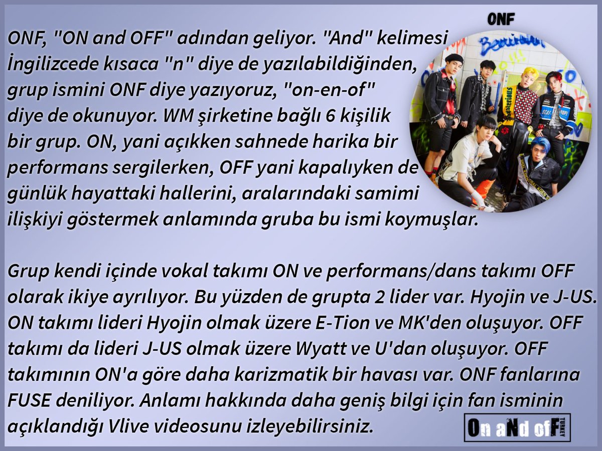 onfturkey's tweet photo. ~ONF GRUP TANITIMI~

Merhabalar~ Yeni Fuse olanlar için tanıtımımızı güncelledik. 🥰 Umarım yardımcı olur. Eğer sorularınız olursa bize sorabilirsiniz. 🤭💖

~ONF~ https://t.co/PC7b0YCzkR