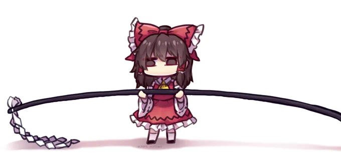 #深夜の真剣お絵描き60分一本勝負
n年後のお祓い棒 