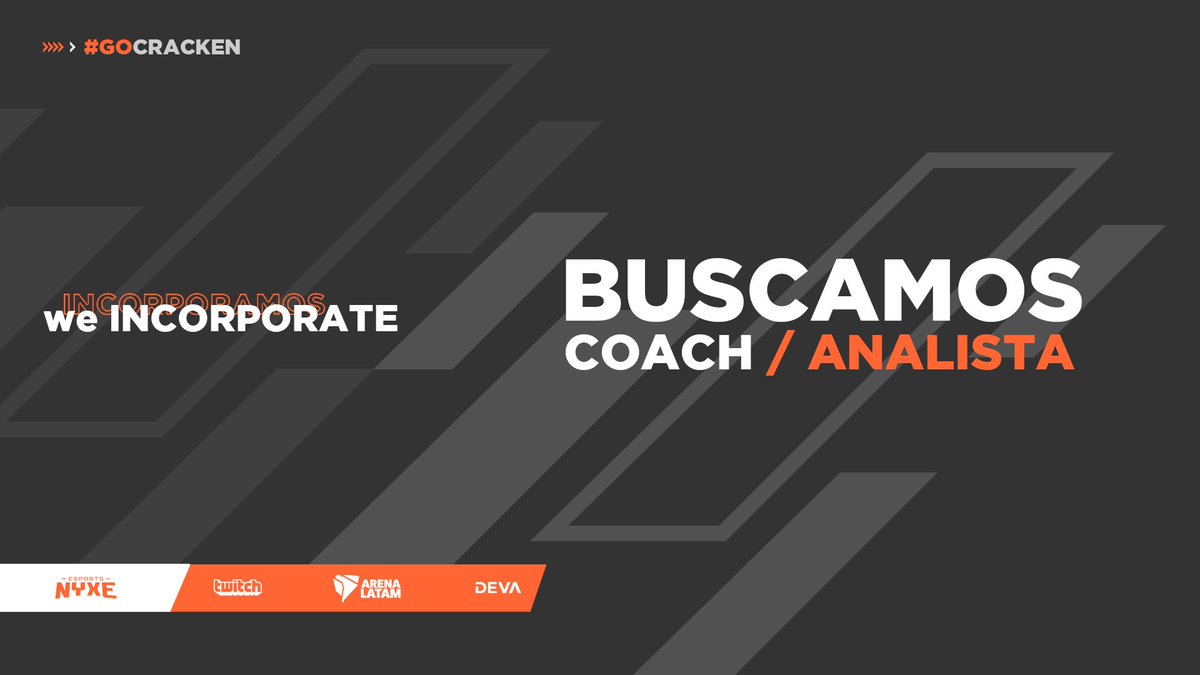[CS:GO] Buscamos Staff Técnico. 

Estamos en la necesidad de incorporar Coach / Analista en nuestro roster de CS:GO Principal. 

- Trabajo totalmente renumerado económicamente. 
- Experiencia comprobable. 
- Compromiso, responsabilidad y disposición horaria.

#ArenaLatam #csgo