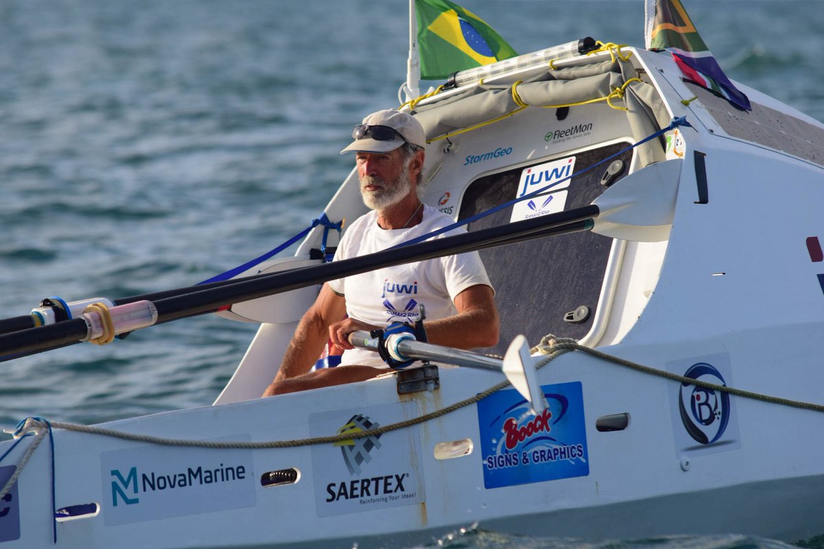 ewnreporter's tweet photo. #RowToRio After recuperating in Buzios, he rowed on to Cabo Frio to complete his voyage and to receive a massive Brazilian welcome at the original Rio de Janeiro Yacht Club, better known as, ”Iate Clube do Rio de Janeiro”. KB https://t.co/9PwKQ84wR6