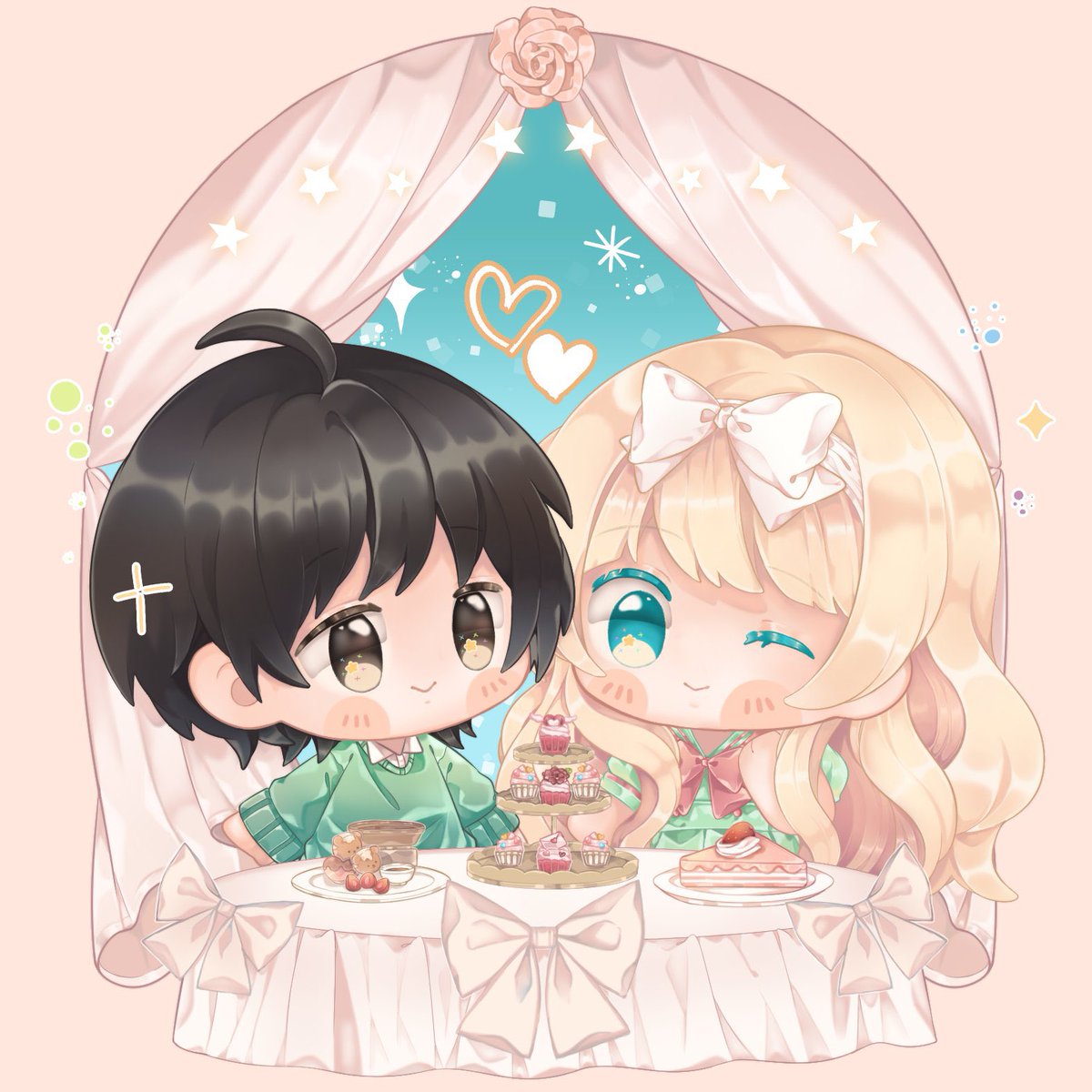 TE_Lushe's tweet photo. 'นายกระบองเพชร🌵 กับ สาวดอกไม้🌼" @InoYu_TE 

cmm : alicenarupanda https://t.co/vfQPfJEsmk
