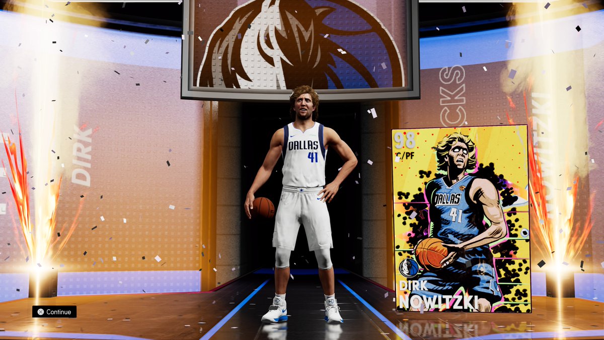 Just played the flash challenge and i got BLESSED!!!!!! #HeroDirk #MyLUCKYday #challengeaccepted!! #myteam #20assists #flash7pack #freepack #thisisnotagame #PS5Share, #NBA2K21