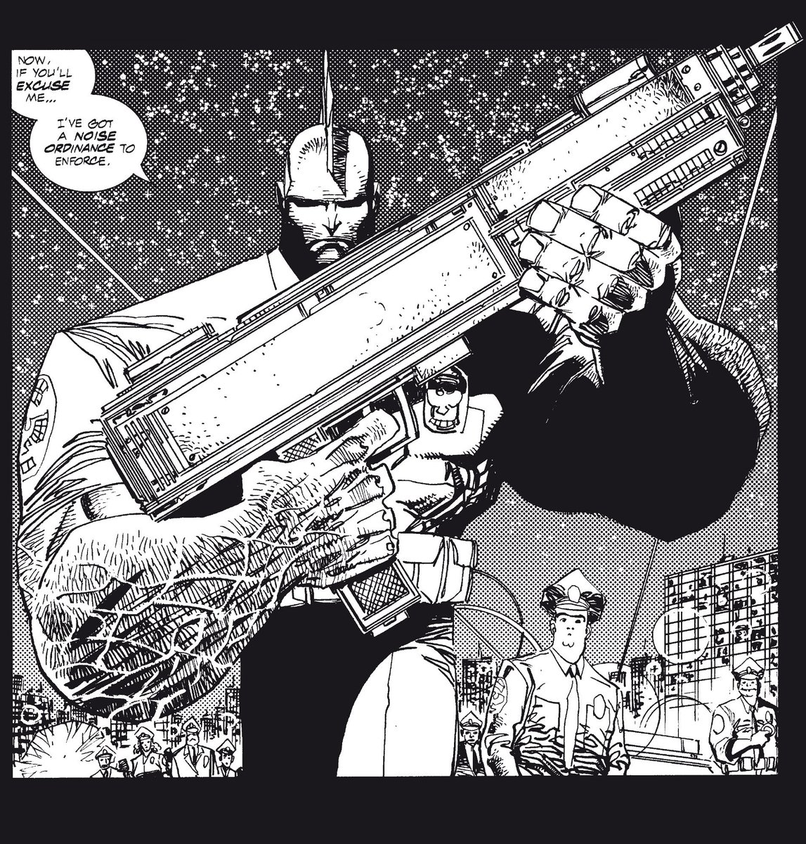 Random B&W Savage Dragon post, because Erik Larsen's art is cartoony and crazy and his inks are awesome. 