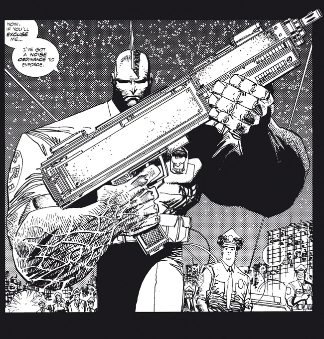Random B&amp;W Savage Dragon post, because Erik Larsen's art is cartoony and crazy and his inks are awesome. 