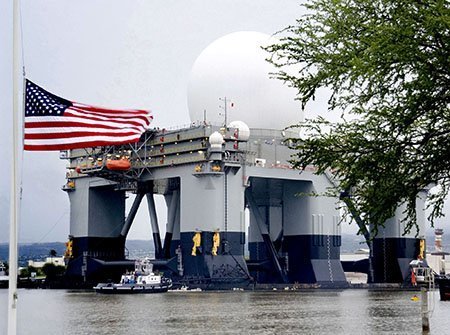Американская система про. РЛС морского базирования SBX-1. Противоракетная оборона США. Sea-based x-Band Radar (SBX). Агентство по противоракетной обороне США.