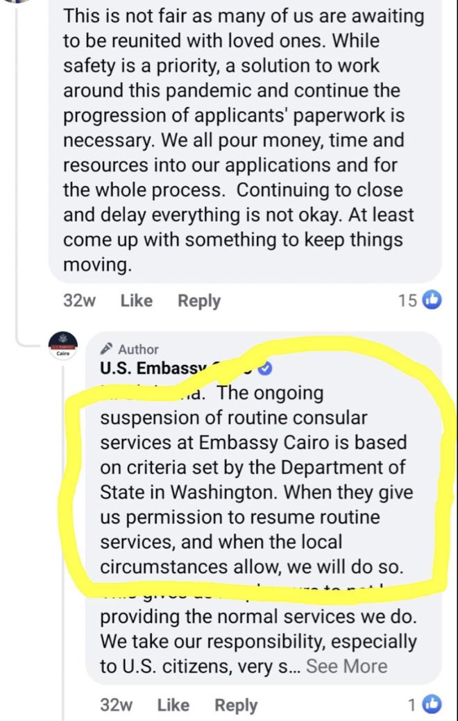 ninaadel2003's tweet photo. @SecBlinken @POTUS @StateDept @DHSgov @WhiteHouse so can you please give the US embassy in Cairo permission to resume K1 visa interview process. We r waiting for more than a year and still! Our life is paused and we are so tired please help #LoveIsNotTourism https://t.co/4BGU8LmIXI