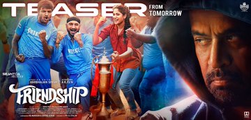 cinemapressclub's tweet photo. @JSKfilmcorp ‘s #FriendshipMovie Teaser is Ready. All set to entertain you all From Tomorrow.
#FriendShipSummer it is!! 
@harbhajan_singh
 
@JPRJOHN1
 
@akarjunofficial
 
@shamsuryastepup
 #Losliya 
@actorsathish
 ⁦⁦⁦
@iamsaravanaa https://t.co/3WtQYH5eH1