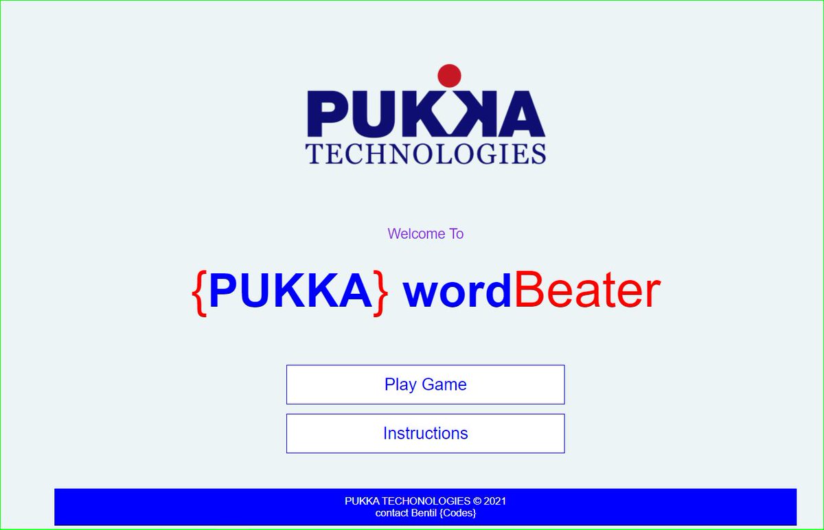 bentilzone's tweet image. Pukka WordBeater is out now!!!
Improve your typing speed with this simple word beater☺️👍
#pukkatech #codersquiz #pukkawordbeater #codenewbies #100DaysOfCode