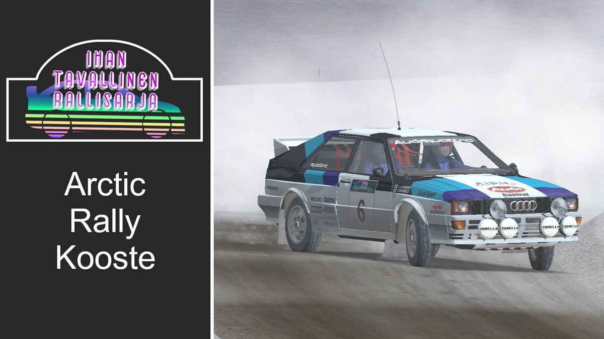 Arctic Rallyn kooste tulee katsottavaksi tänään klo 18. Linkki koosteeseen löytyy meidän profiilista😎👍🏼 Studion sulosoinnut @JanneLaahanen ja <a href="/OKeronen/">Onni Keronen</a> jälleen vauhdissa💪🏼

#IhanTavallinenRallisarja #RichardBurnsRally